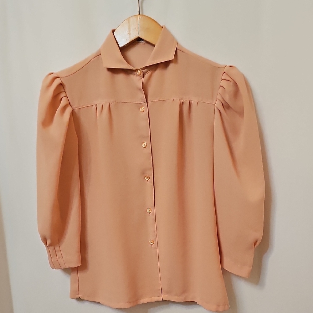 Vintage College Town Peach Blouse
